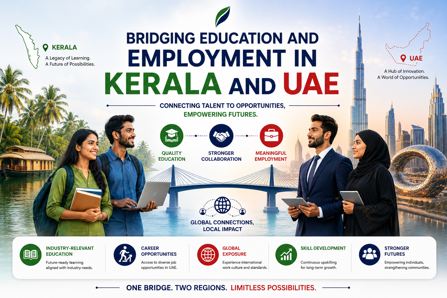 Briding education and employment opportunities between kerela and UAE through career focused learning and skill development